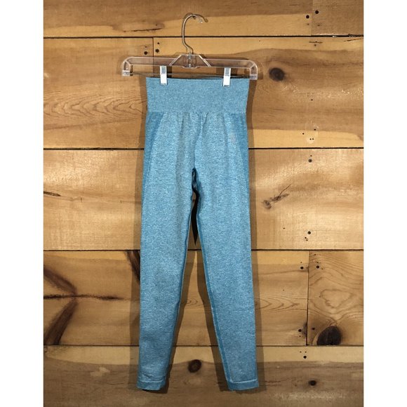 Gym Shark High Waisted Legging Seamless Womens Size Small Athletic Fitness Teal - Picture 1 of 10